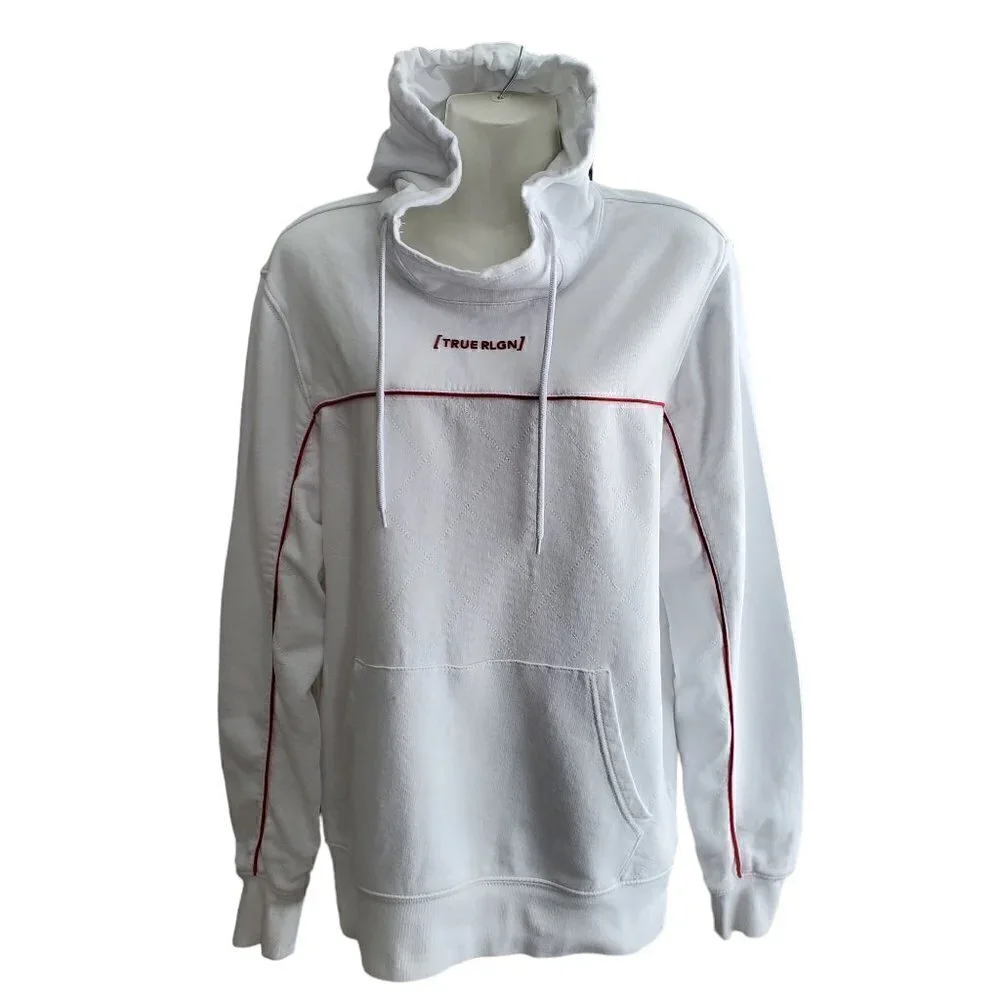 TRUE RELIGION WHITE HOODIE SIZE SMALL